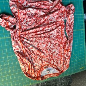 Kari Traa Orange and Red Floral Top